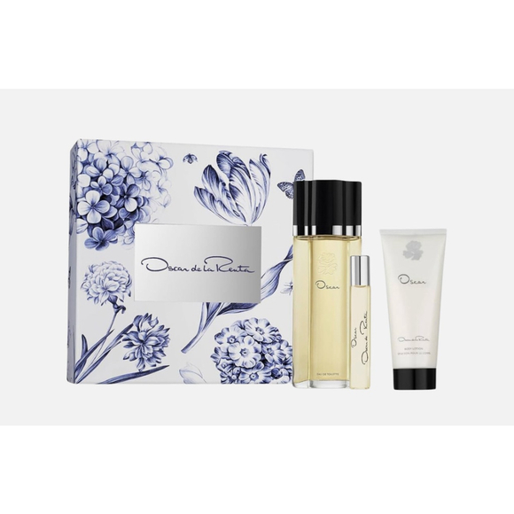 Oscar De La Renta For Women 3 Pc Gift Set EDT 3.4oz & 0.5oz + Body Lotion 3.4oz - Picture 1 of 9